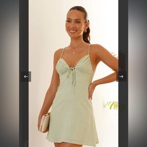Elegant Mint Green Mini Dress